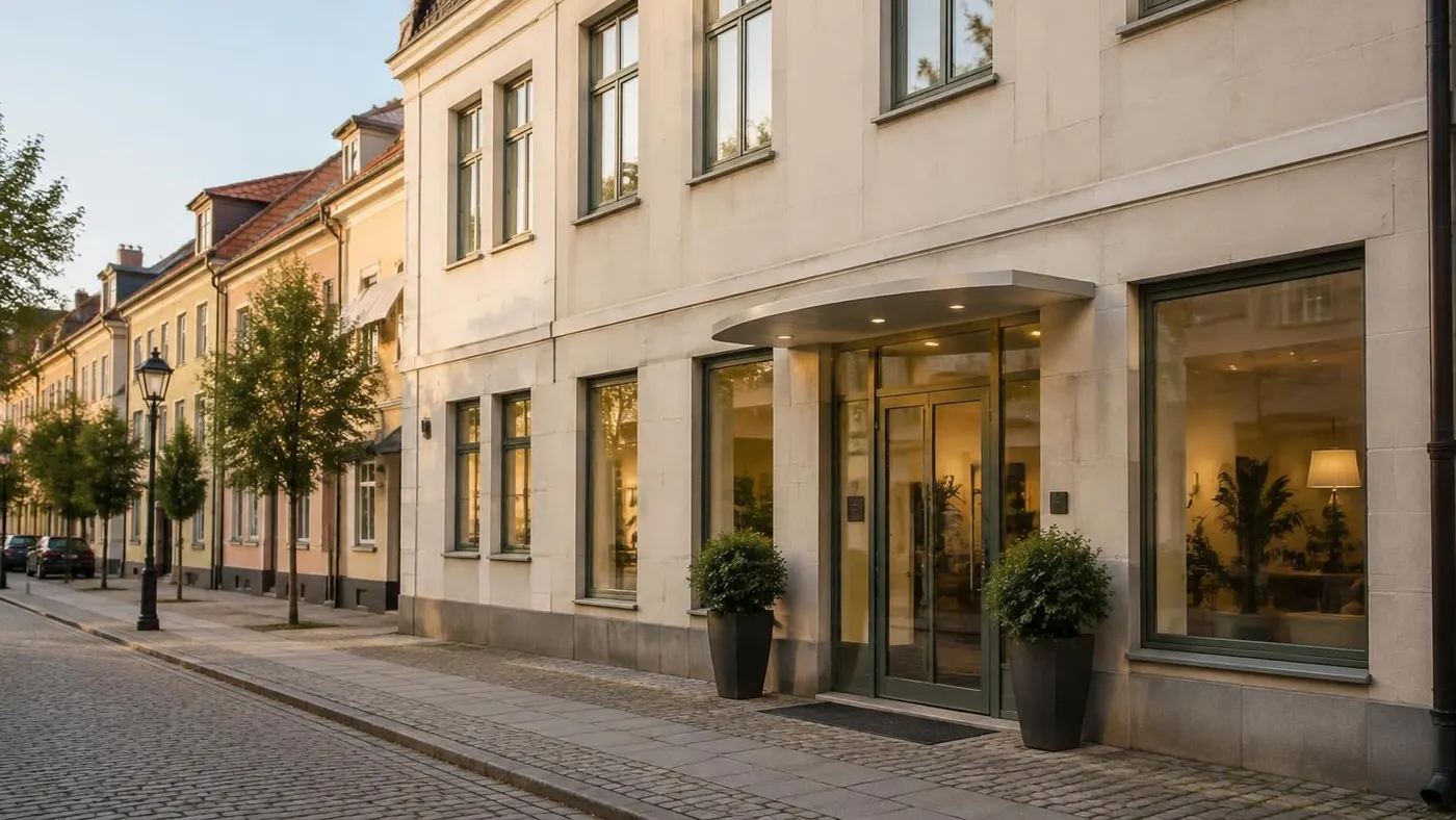 Exempelbild: klinikens entré från gatan